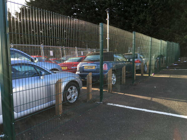 656 Double Wire Mesh Panel Fencing Chelmsford Car Auction Essex - 656  Double Wire Mesh Panel Fencing supplied and erected in Chelmsford Essex.