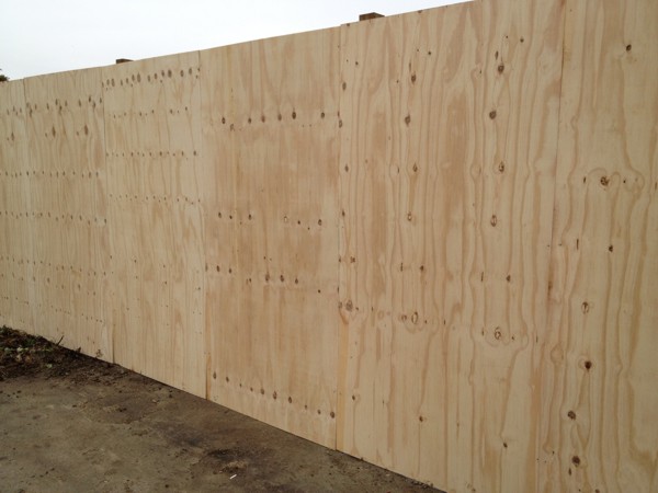 Timber Site Hording Fencing