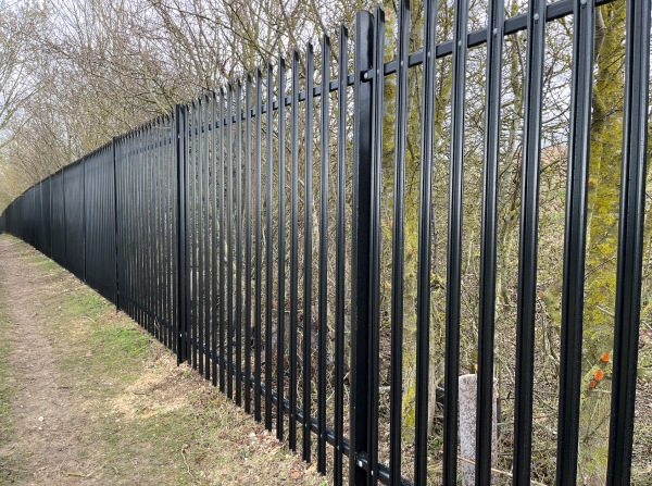 Black Coated School Palisade Fencing Saffron Walden Essex