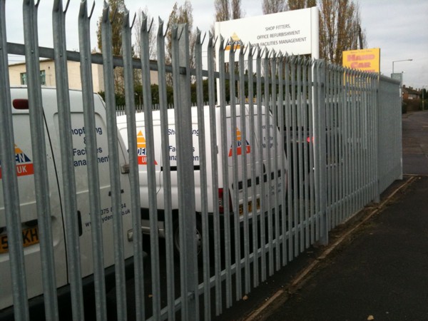 Palisade Fencing Galvanised, Security Fencing Basildon Essex, Industrial Fencing